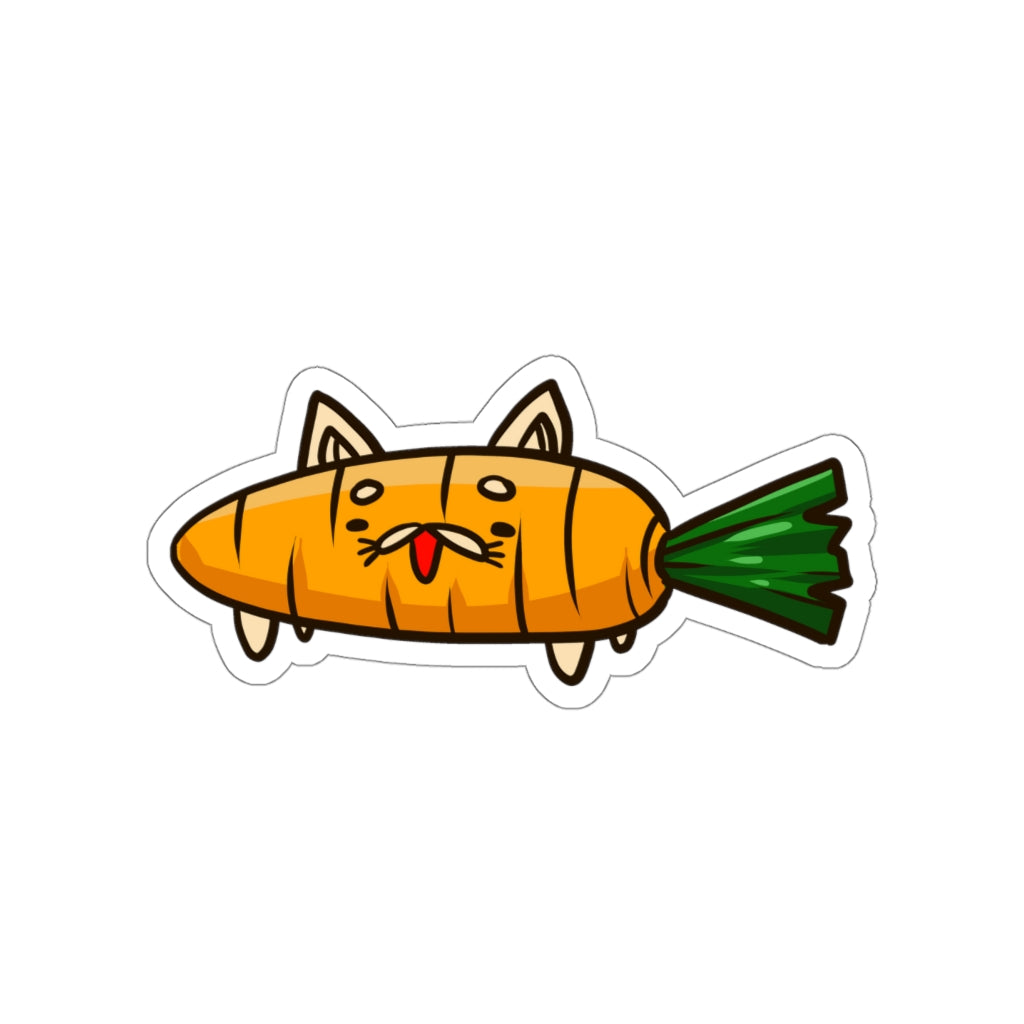 Carrot Cat Die-Cut Sticker
