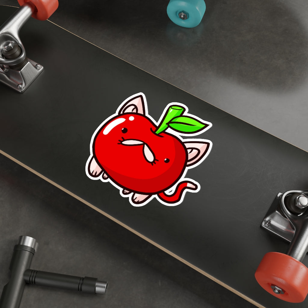 Apple Cat Die-Cut Sticker