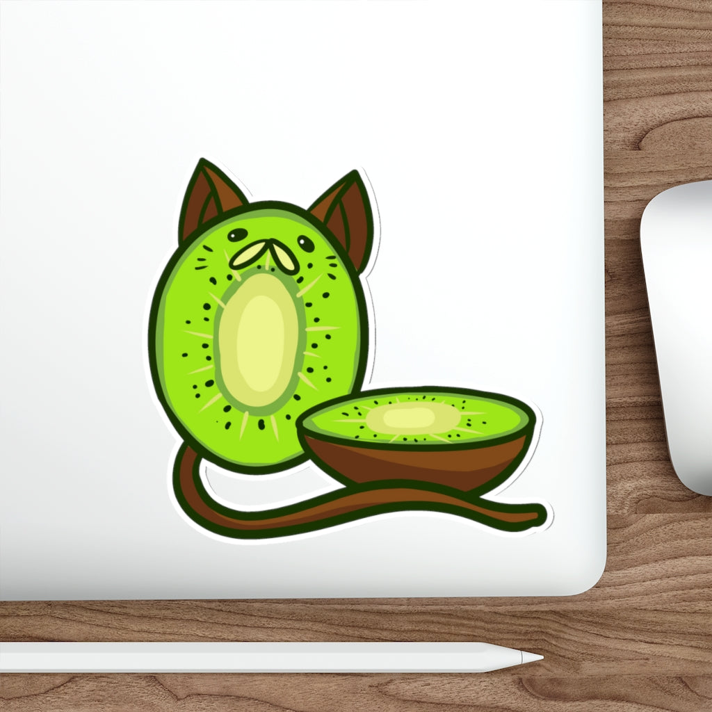 Kiwi Cat Die-Cut Sticker