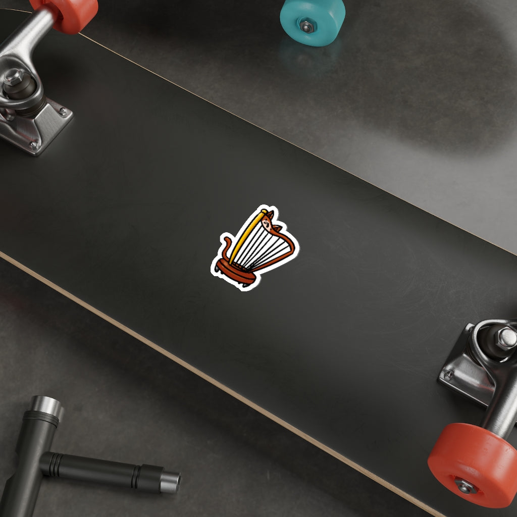 Harp Cat Die-Cut Sticker