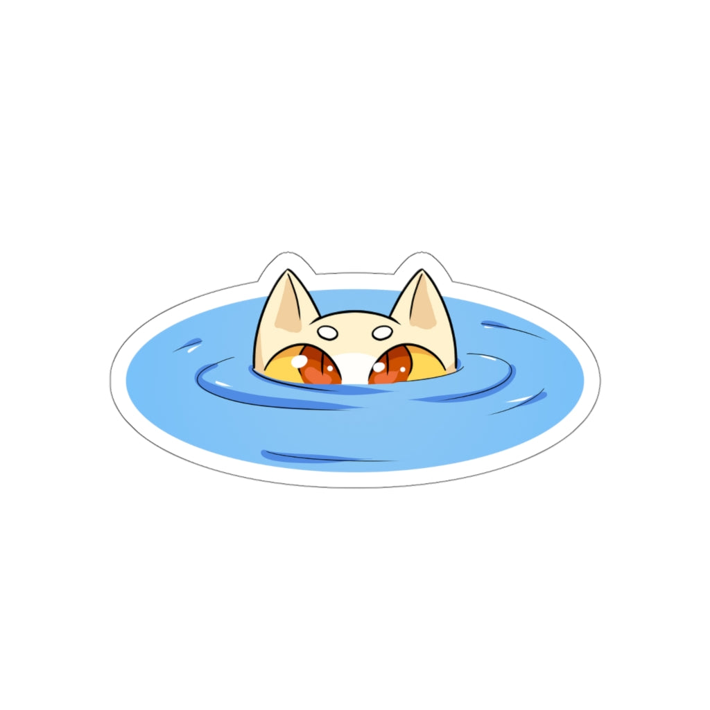 Water Cat Die-Cut Sticker