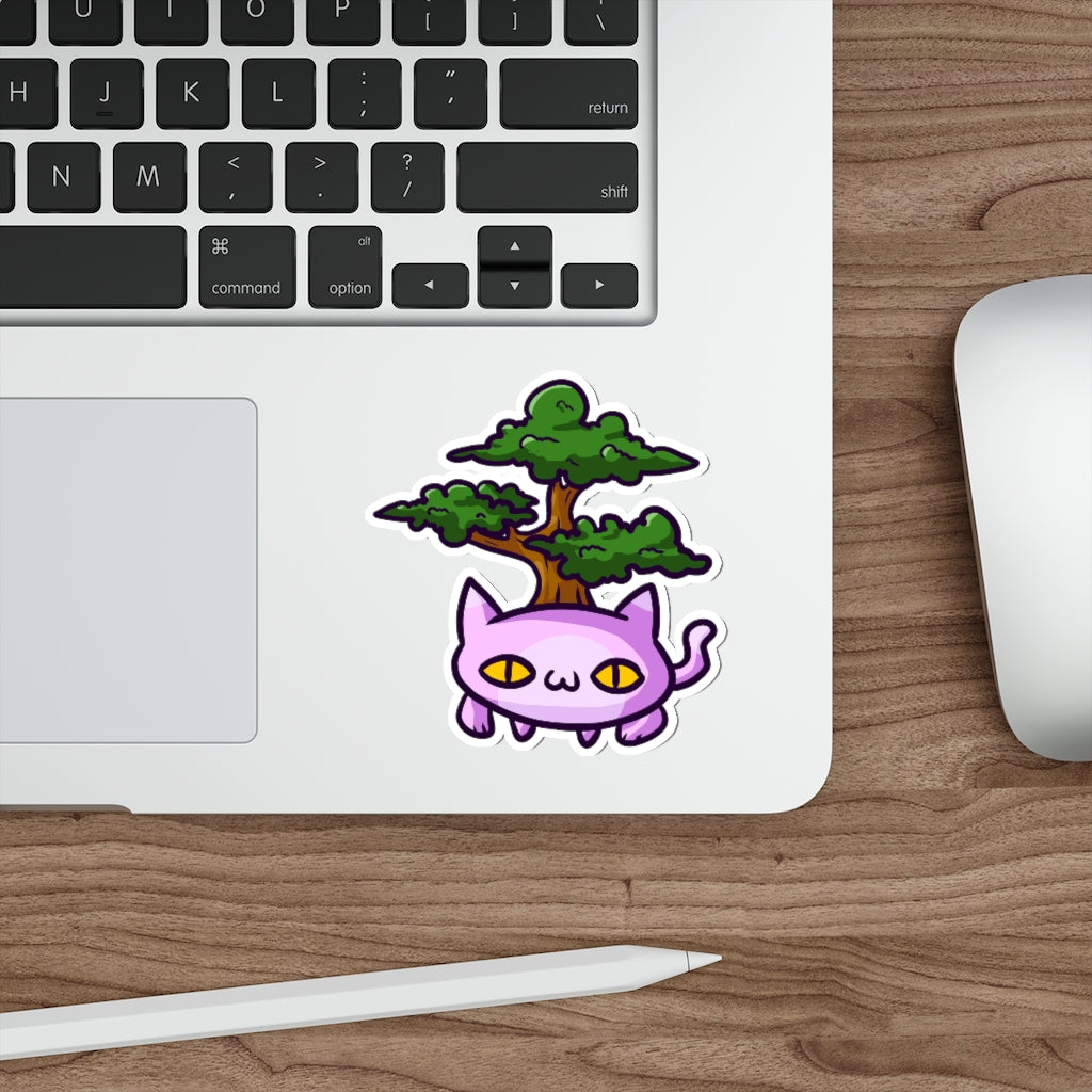 Bonsai Cat Die-Cut Sticker