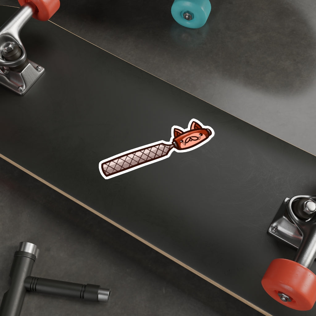 File Cat Die-Cut Sticker