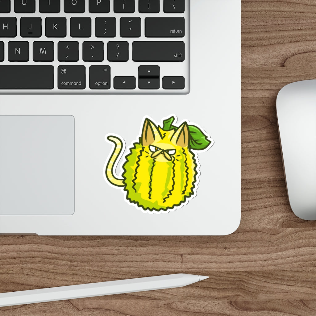 Jackfruit Cat Die-Cut Sticker