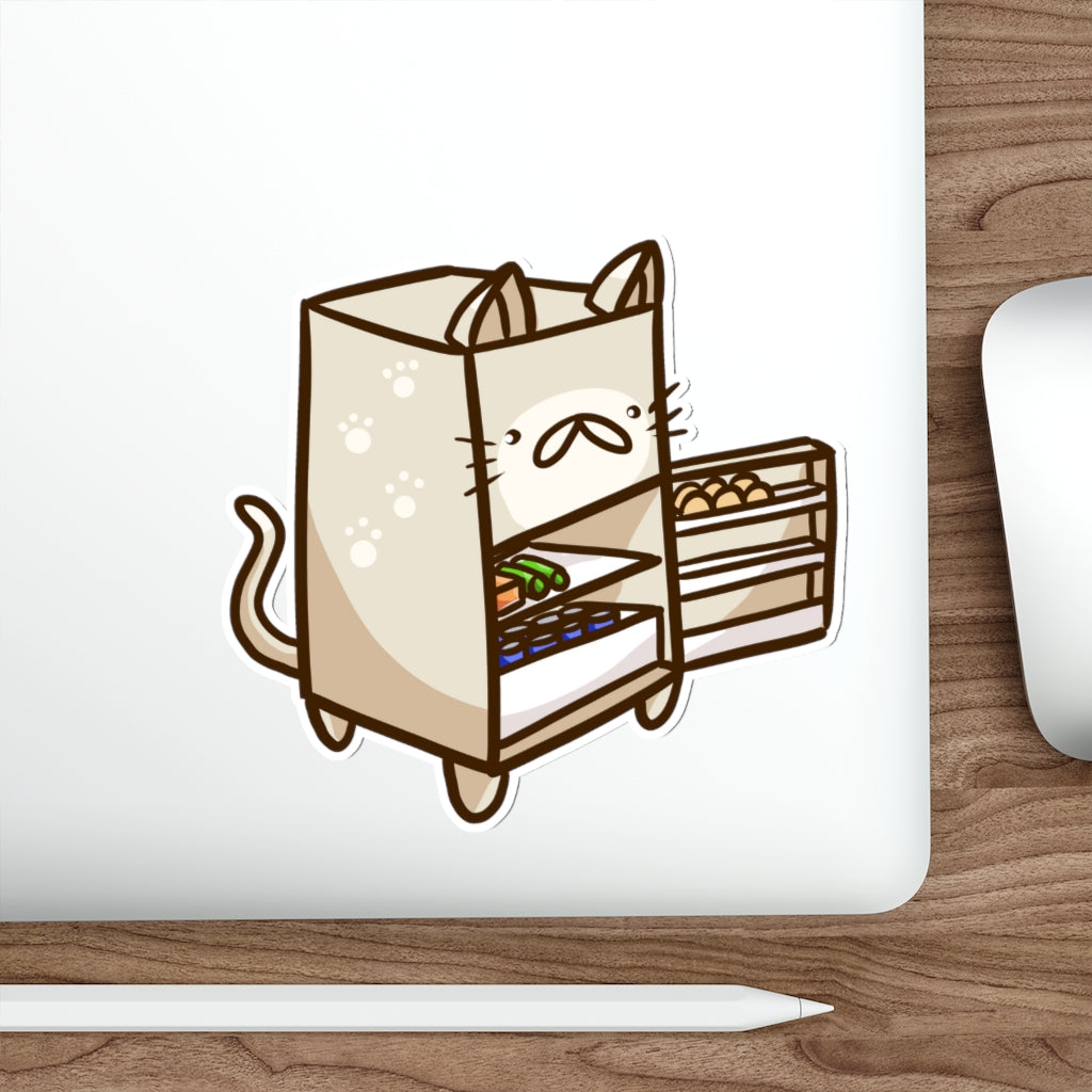 Fridge Cat Die-Cut Sticker