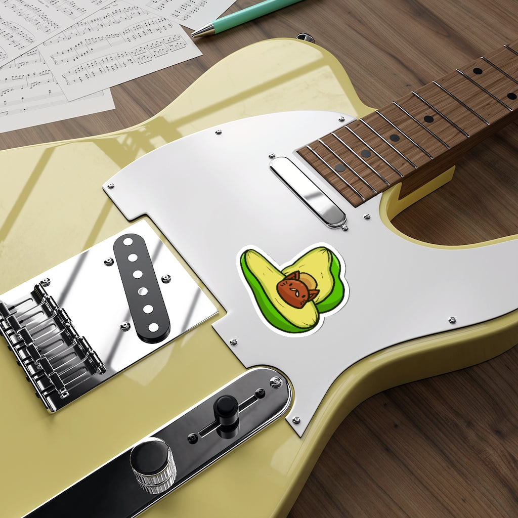 Avocado Cat Die-Cut Sticker