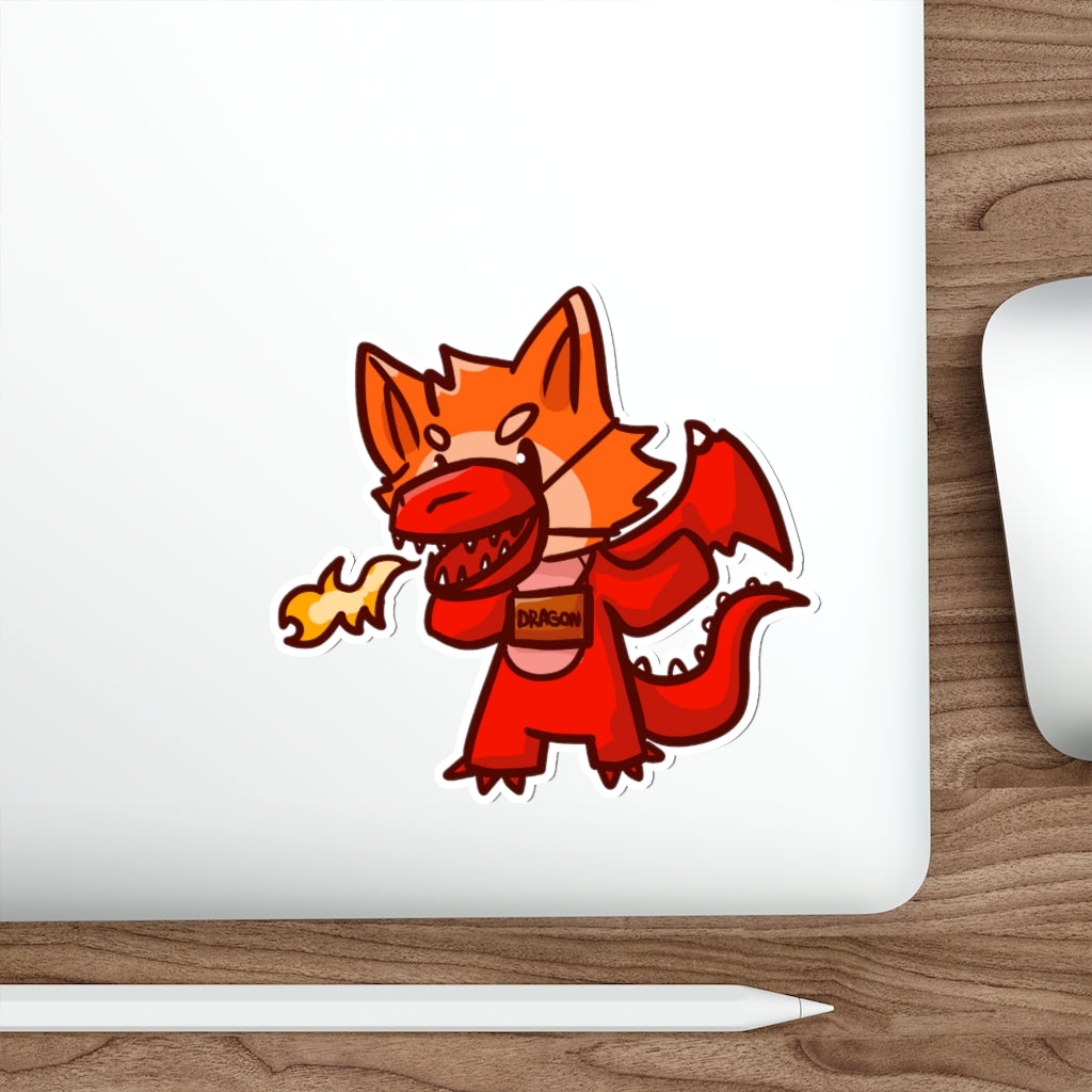 Dragon Cat Die-Cut Sticker