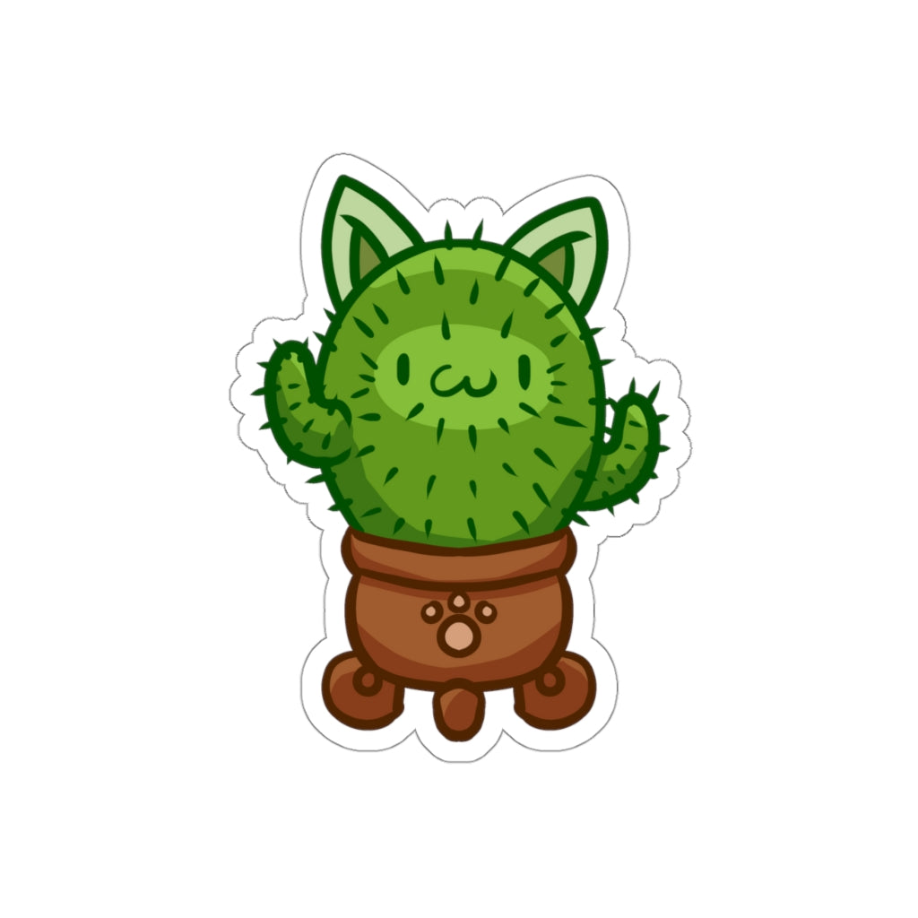 Cactus Cat Die-Cut Sticker
