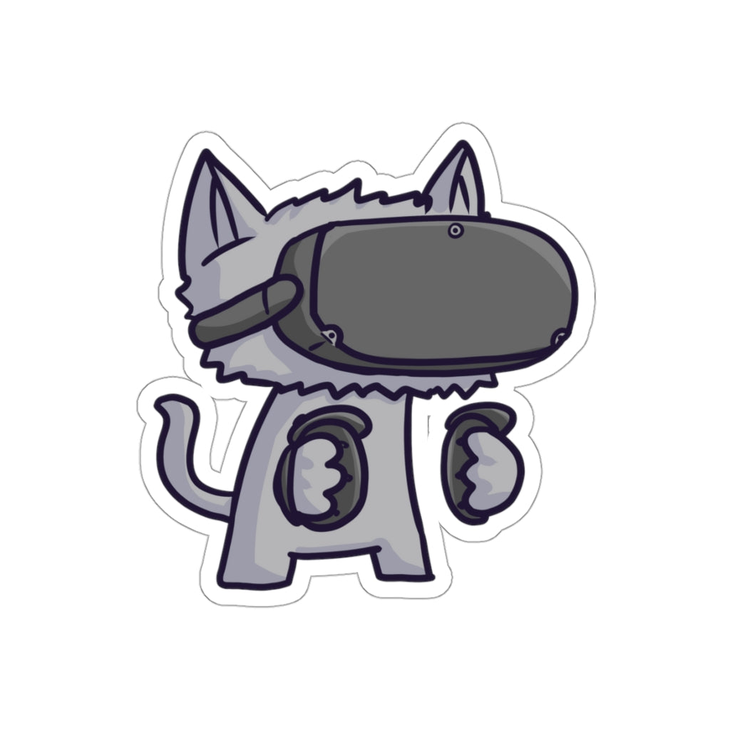 VR Cat Die-Cut Sticker