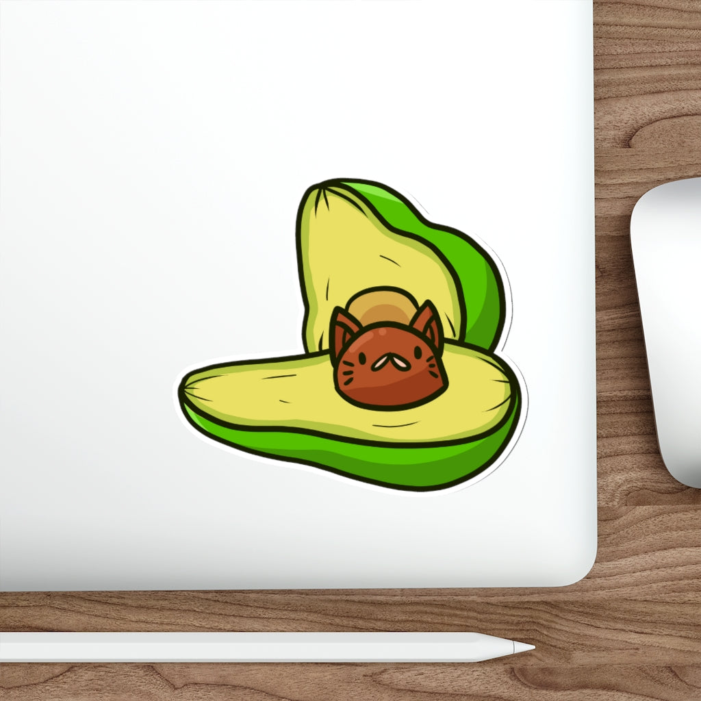 Avocado Cat Die-Cut Sticker