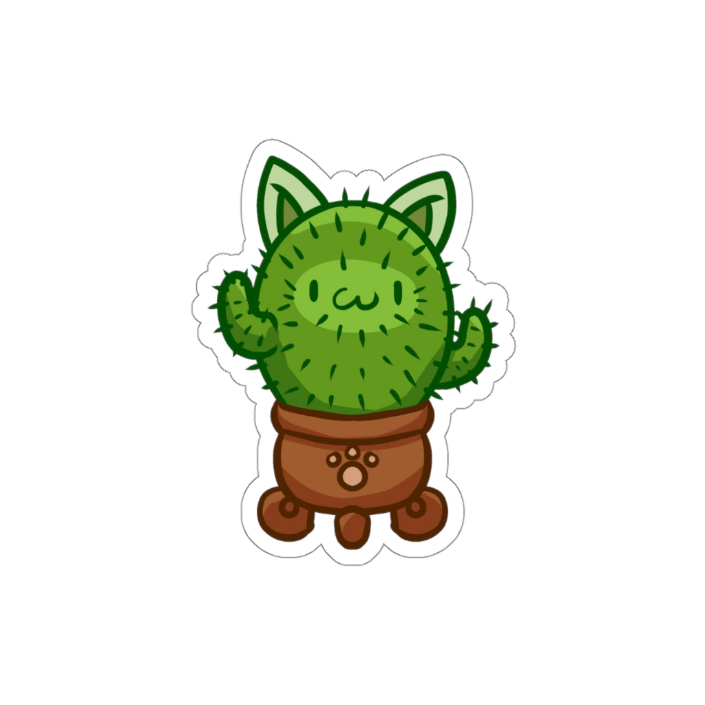 Cactus Cat Die-Cut Sticker