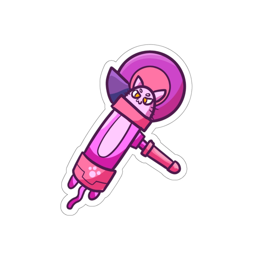 Angle Grinder Cat Die-Cut Sticker