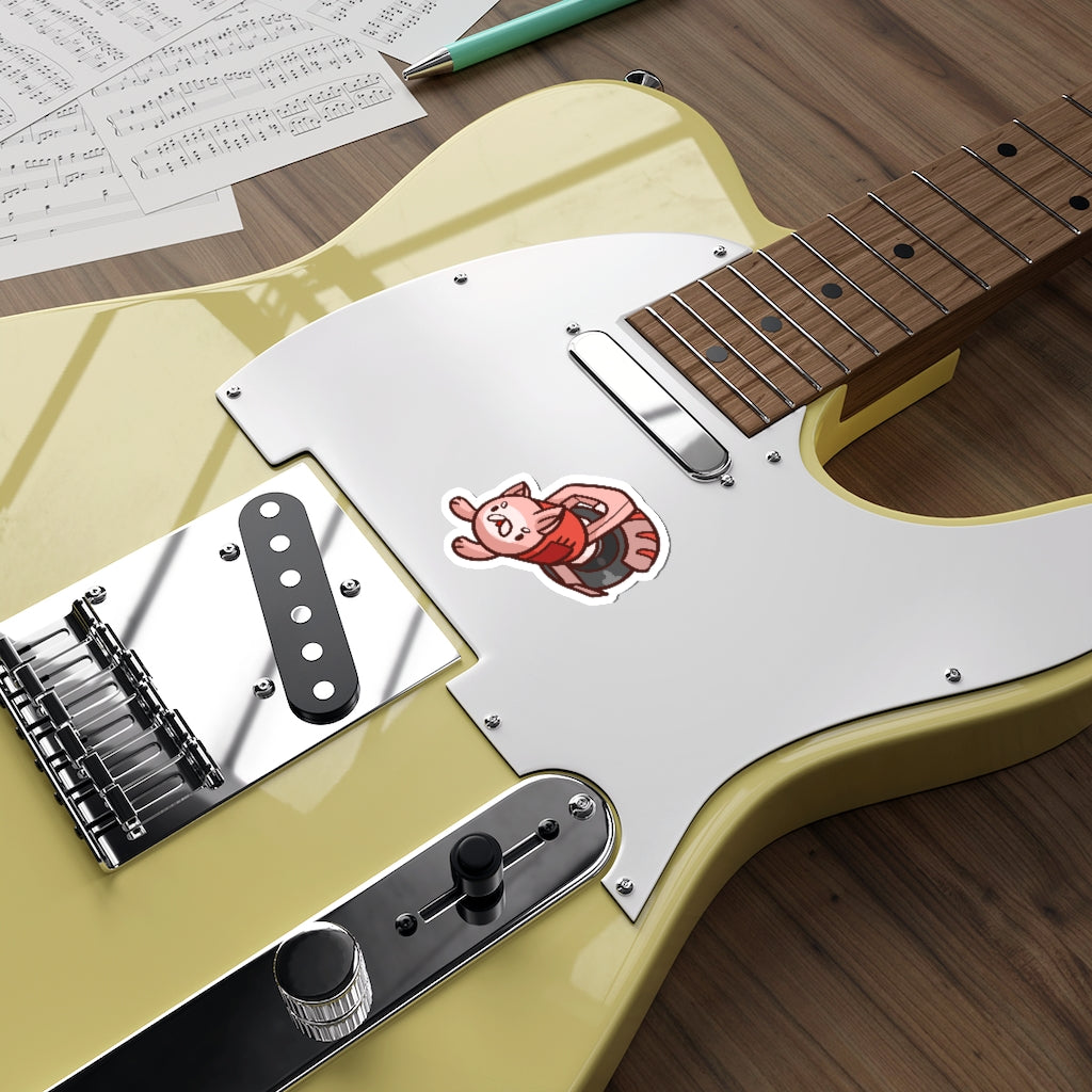 Circular Saw Cat Die-Cut Sticker
