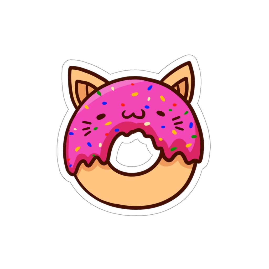 Donut Cat Die-Cut Sticker