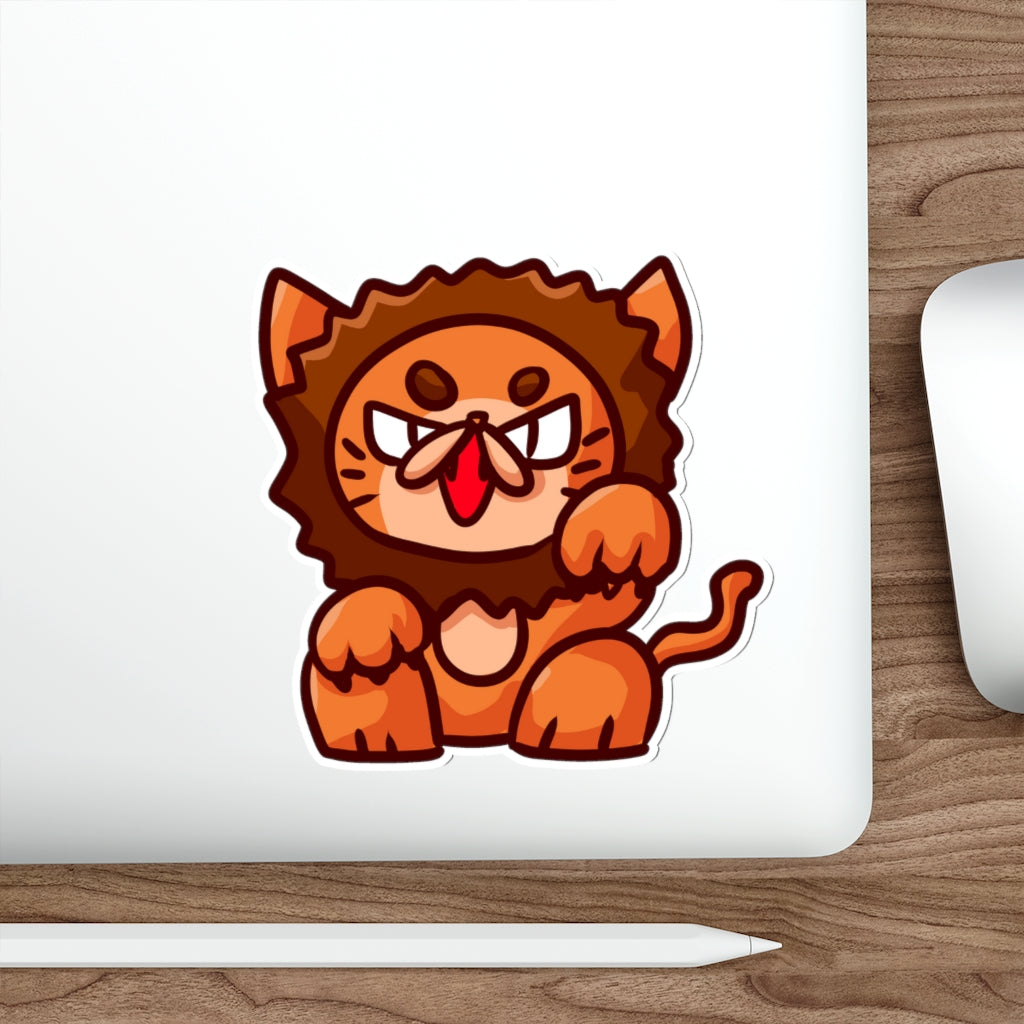 Lion Cat Die-Cut Sticker