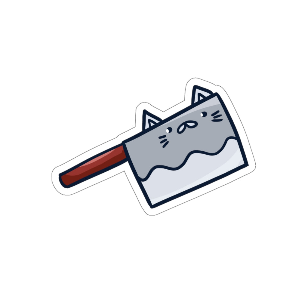 Cleaver Cat Die-Cut Sticker