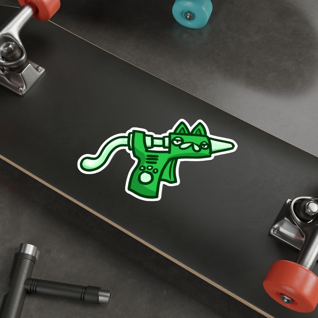 Glue Gun Cat Die-Cut Sticker
