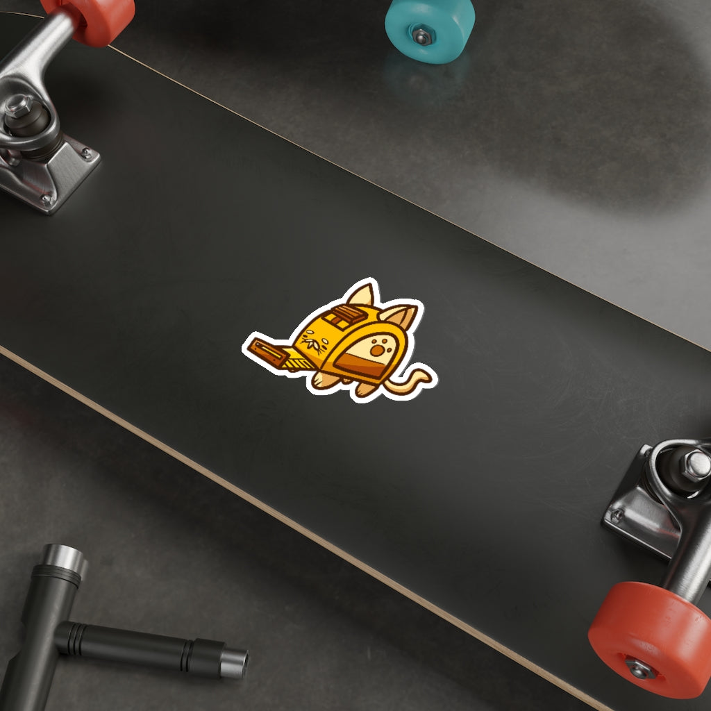 Tape Measure Cat Die-Cut Sticker