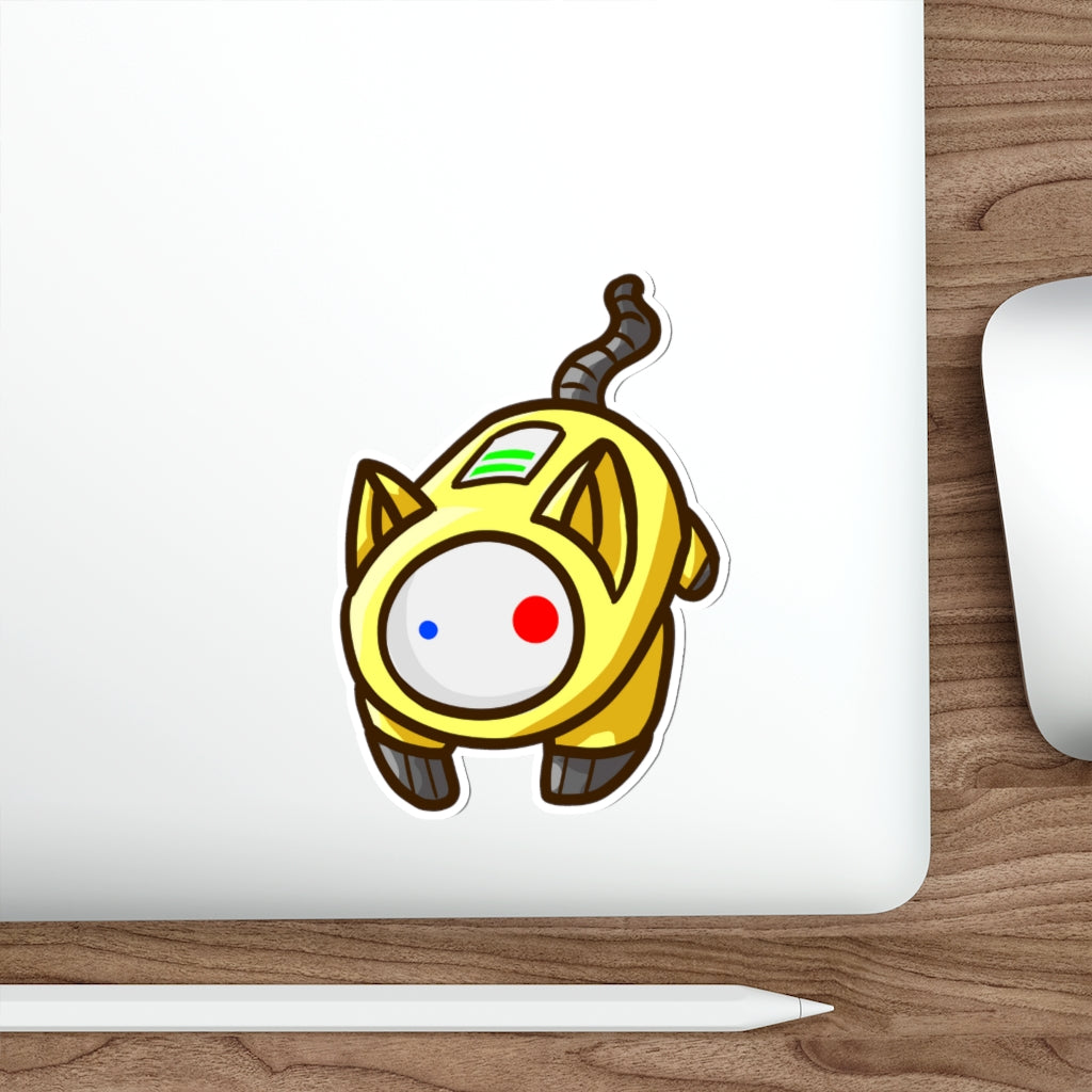 Battery Cat Die-Cut Sticker