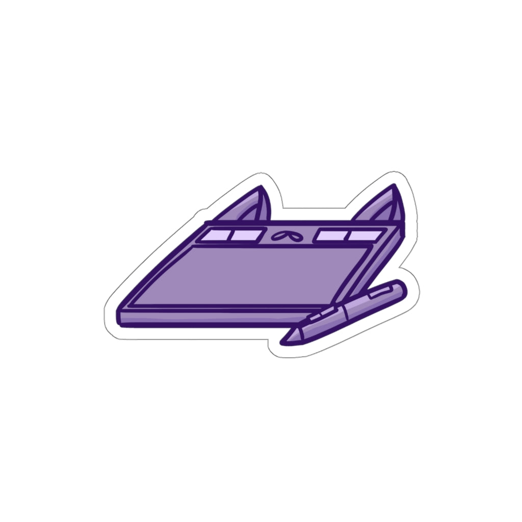 Drawing Tablet Cat Die-Cut Sticker