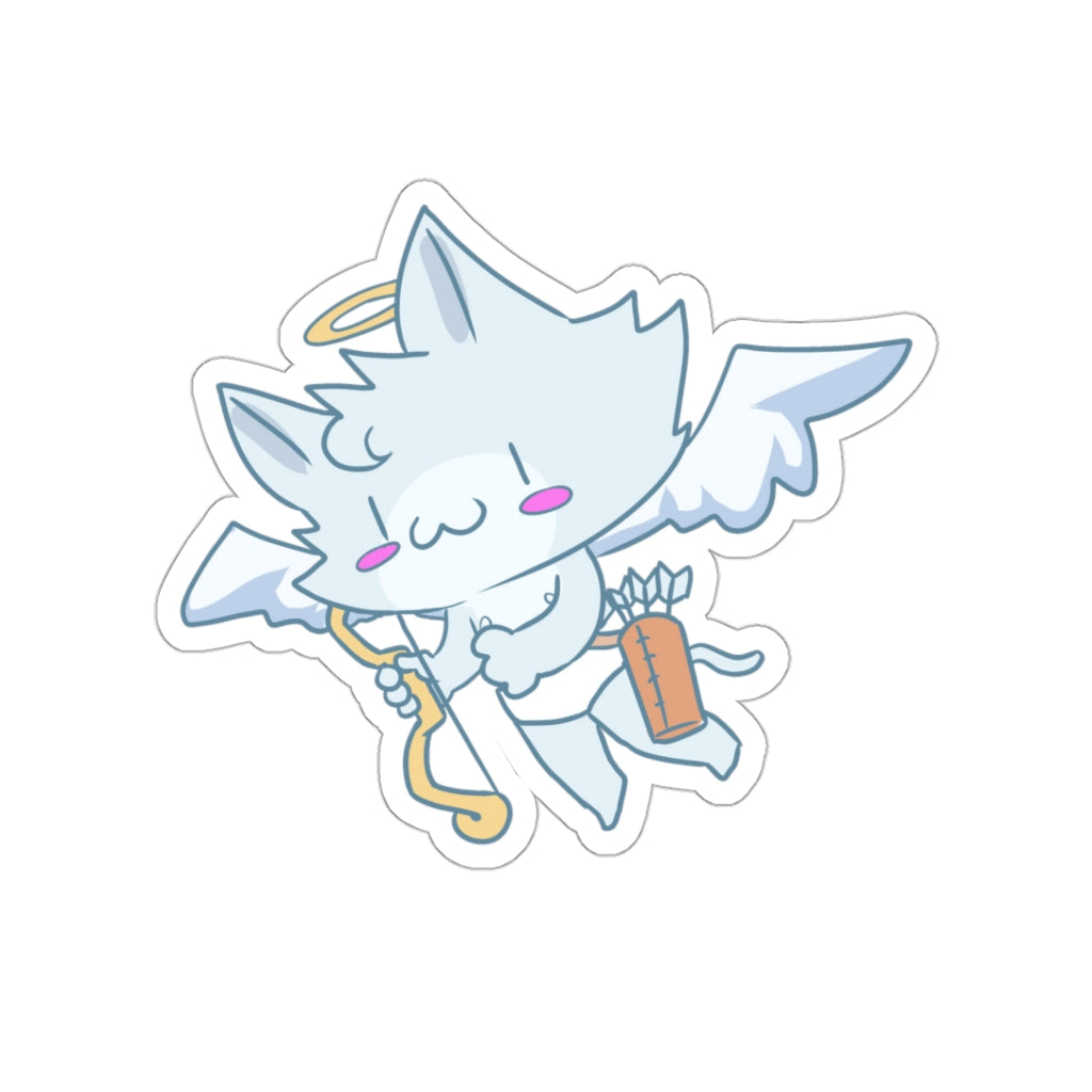 Cupid Cat Die-Cut Sticker