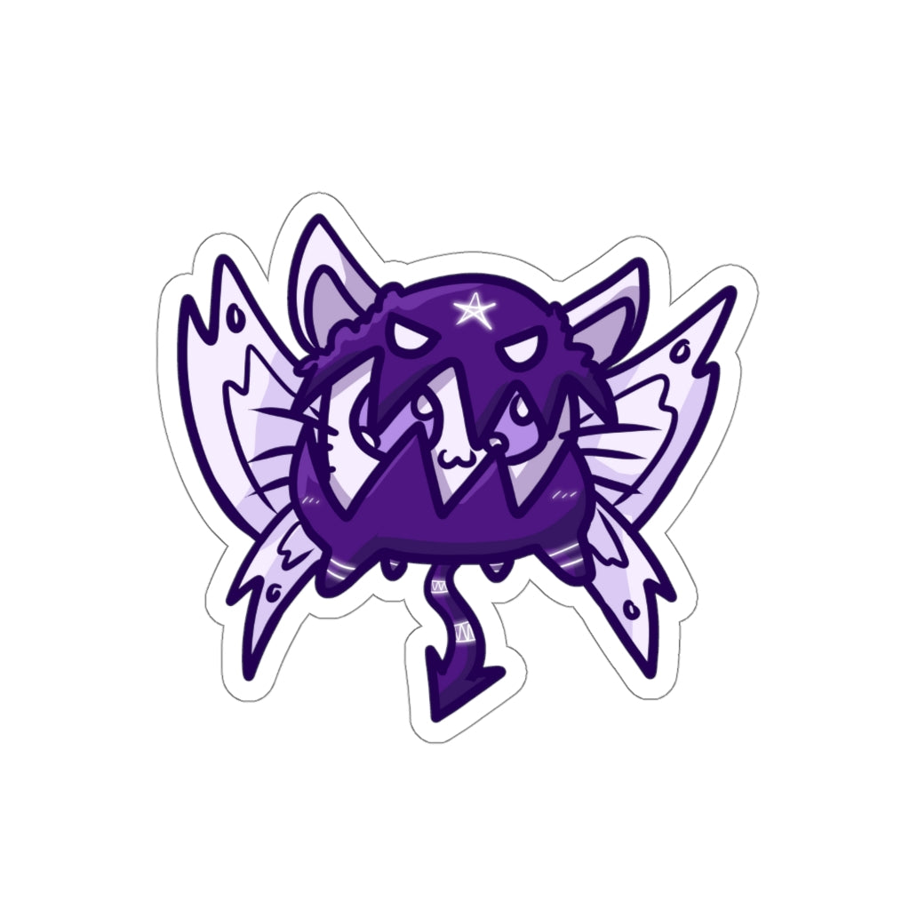 Moth Monster Cat Die-Cut Sticker