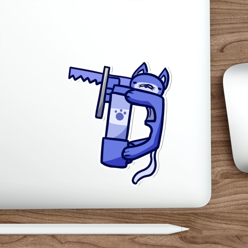 Jigsaw Cat Die-Cut Sticker