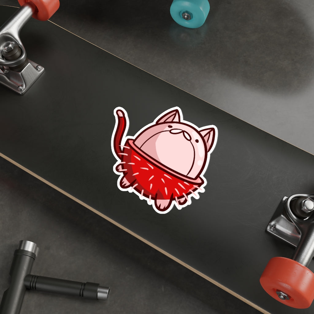 Rambutan Cat Die-Cut Sticker