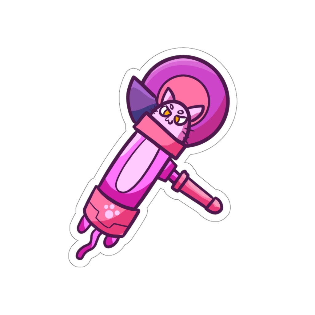 Angle Grinder Cat Die-Cut Sticker