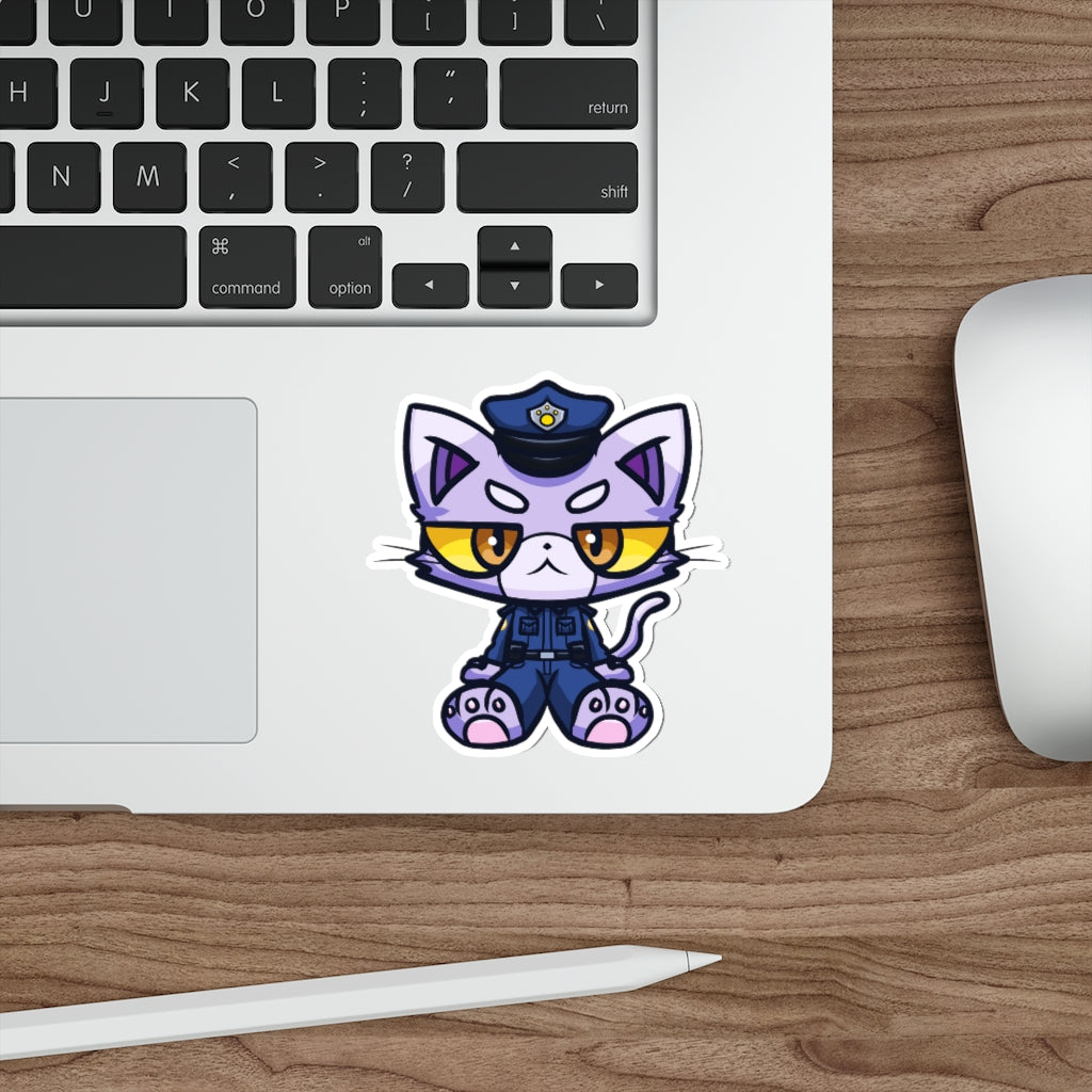 Police Cat Die-Cut Sticker