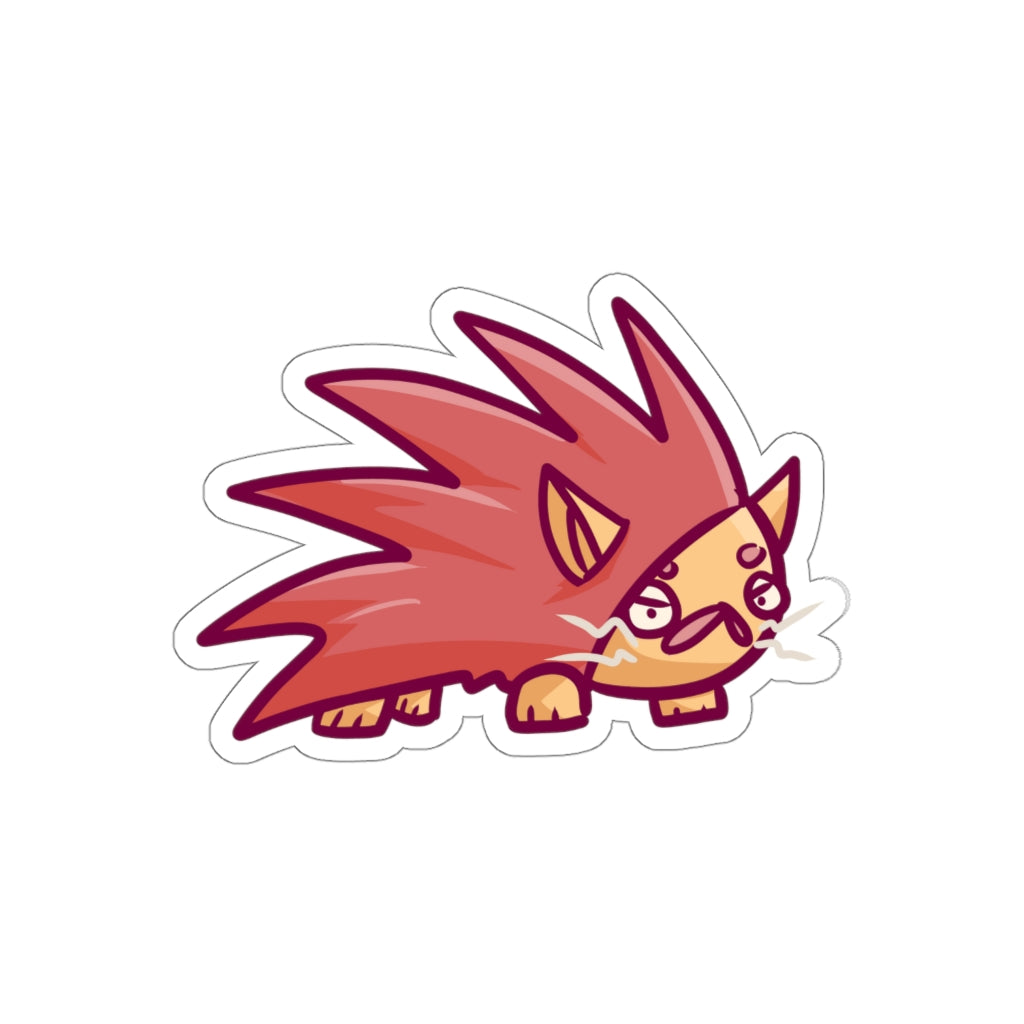 Porcupine Cat Die-Cut Sticker