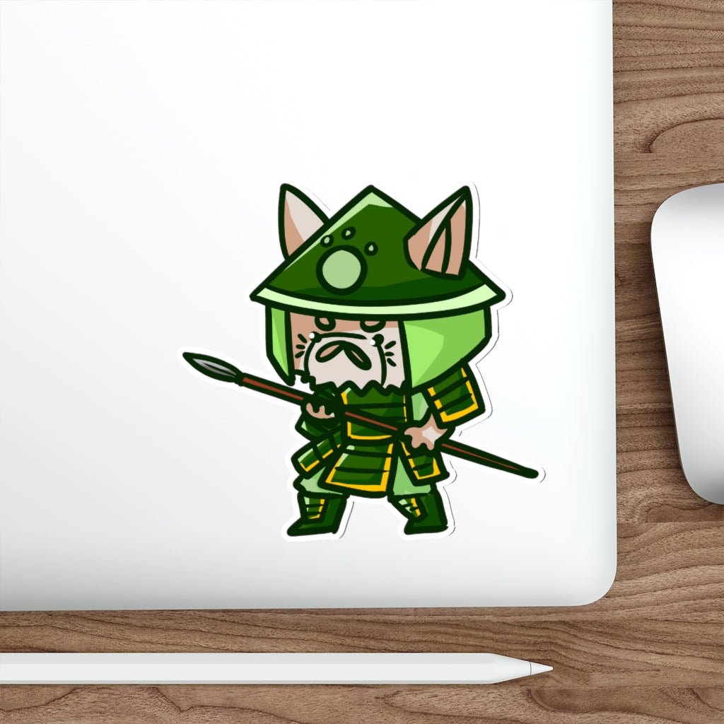 Yari Samurai Cat Die-Cut Sticker