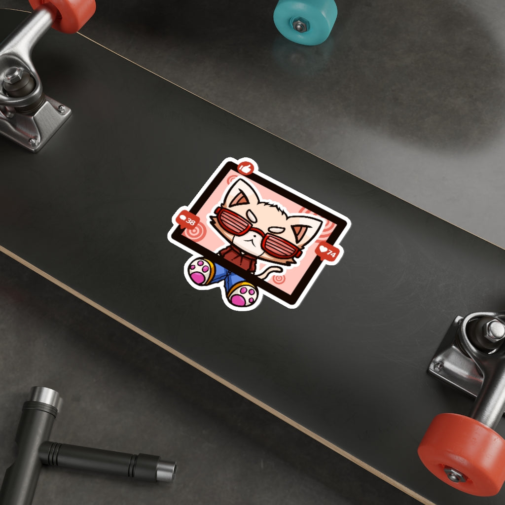 Influencer Cat Die-Cut Sticker