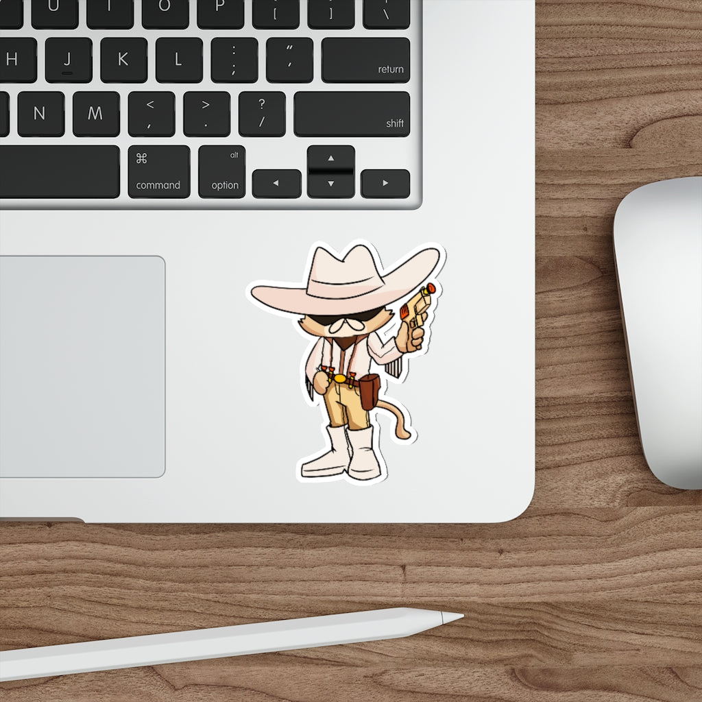 Cowboy Cat Die-Cut Sticker