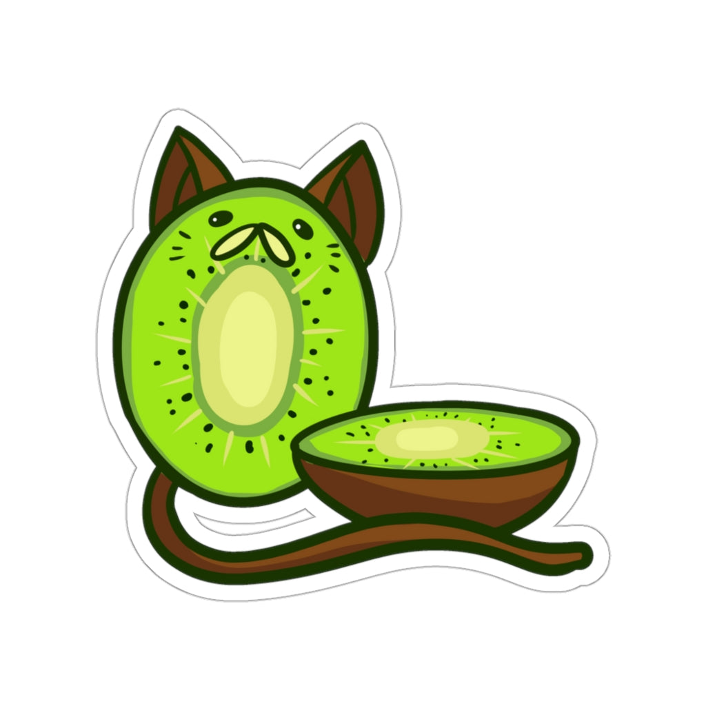 Kiwi Cat Die-Cut Sticker
