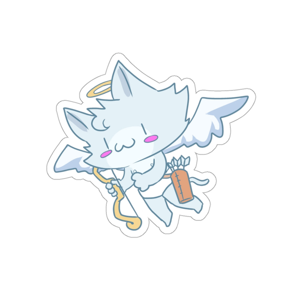 Cupid Cat Die-Cut Sticker