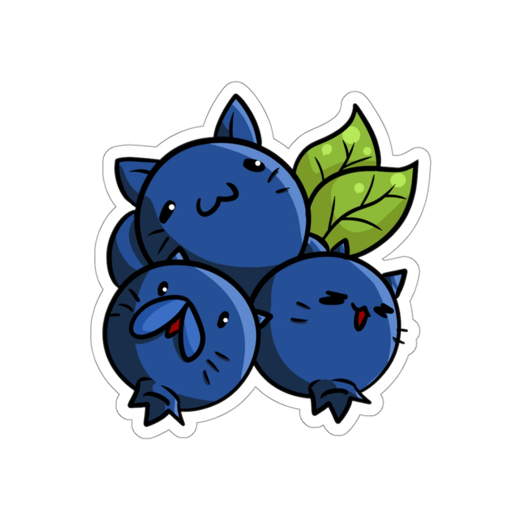 Blueberry Cats Die-Cut Sticker
