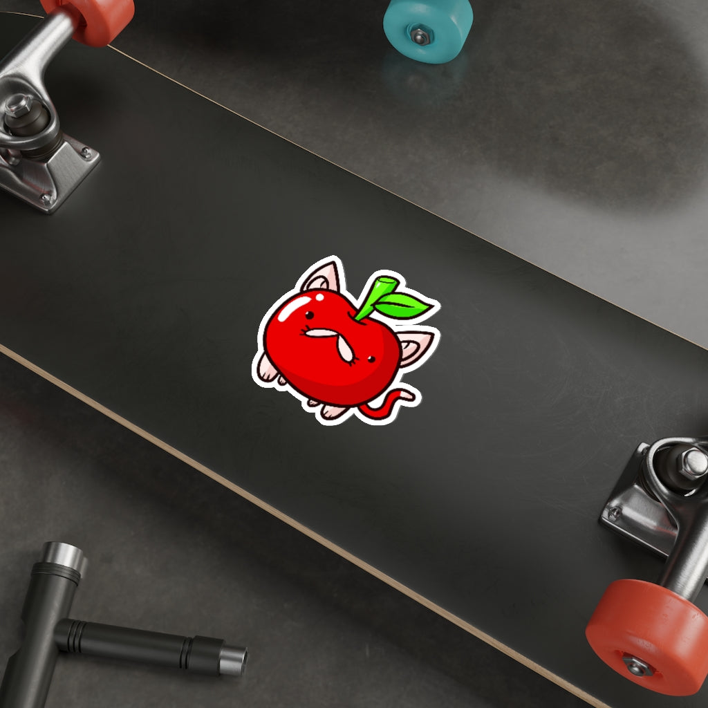 Apple Cat Die-Cut Sticker