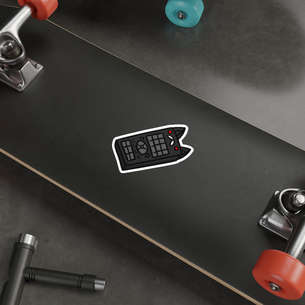 Remote Cat Die-Cut Sticker