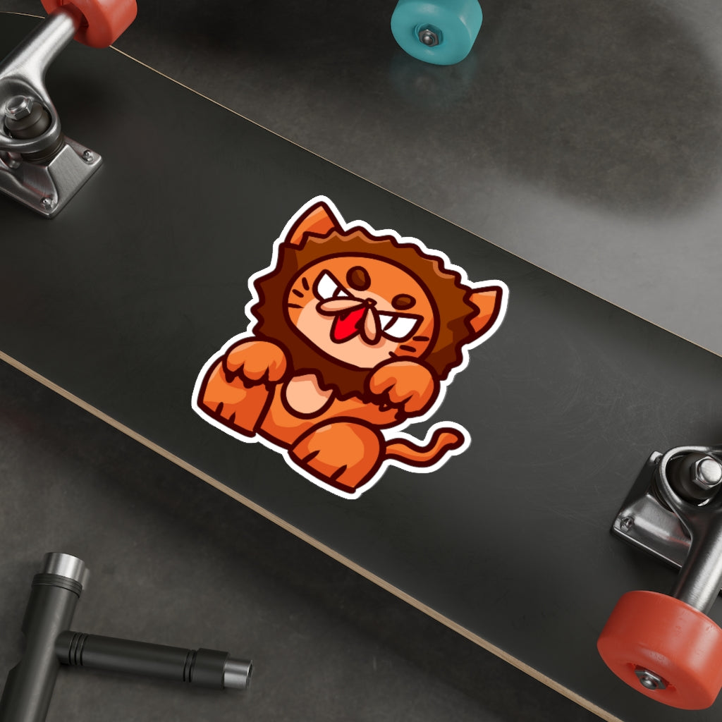 Lion Cat Die-Cut Sticker