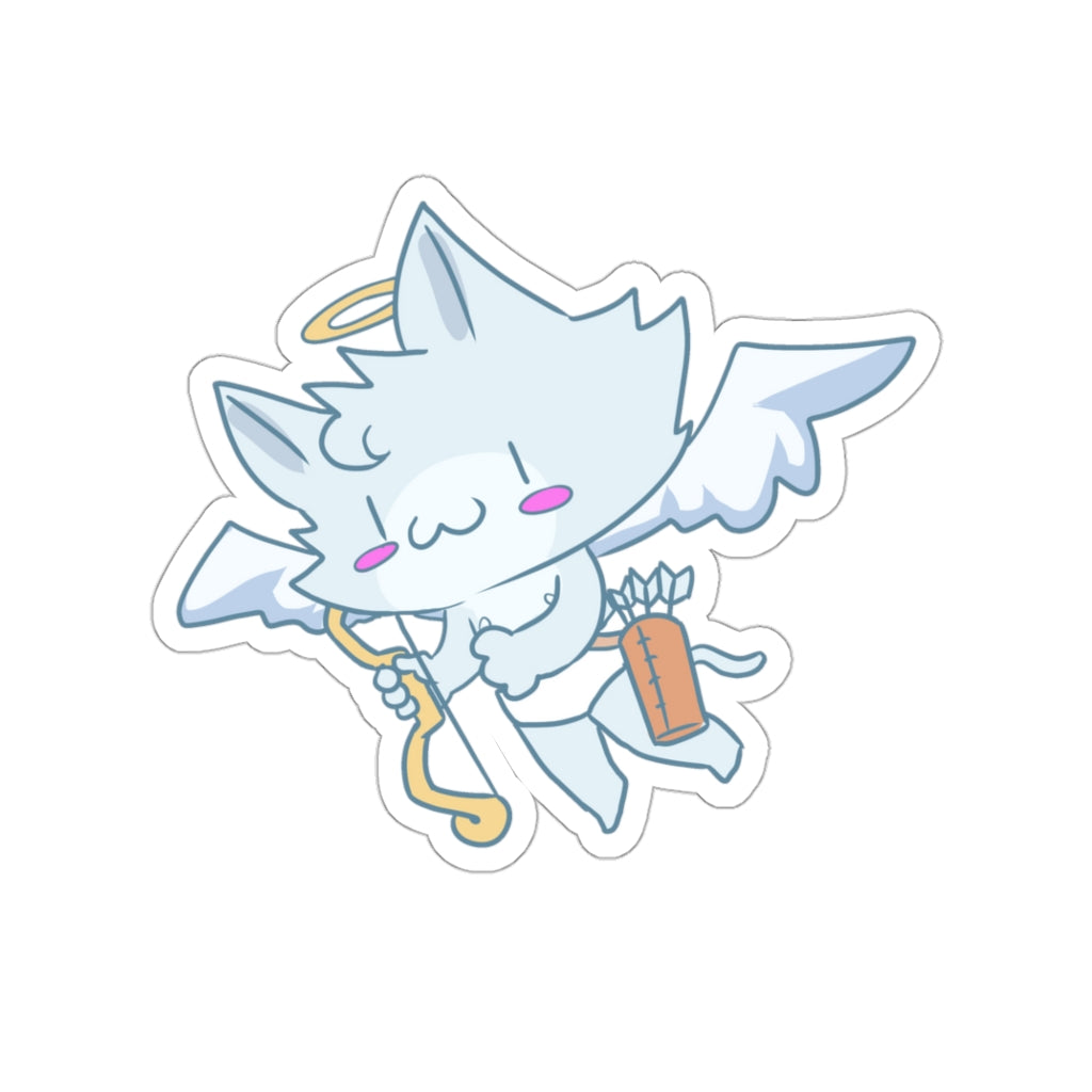 Cupid Cat Die-Cut Sticker
