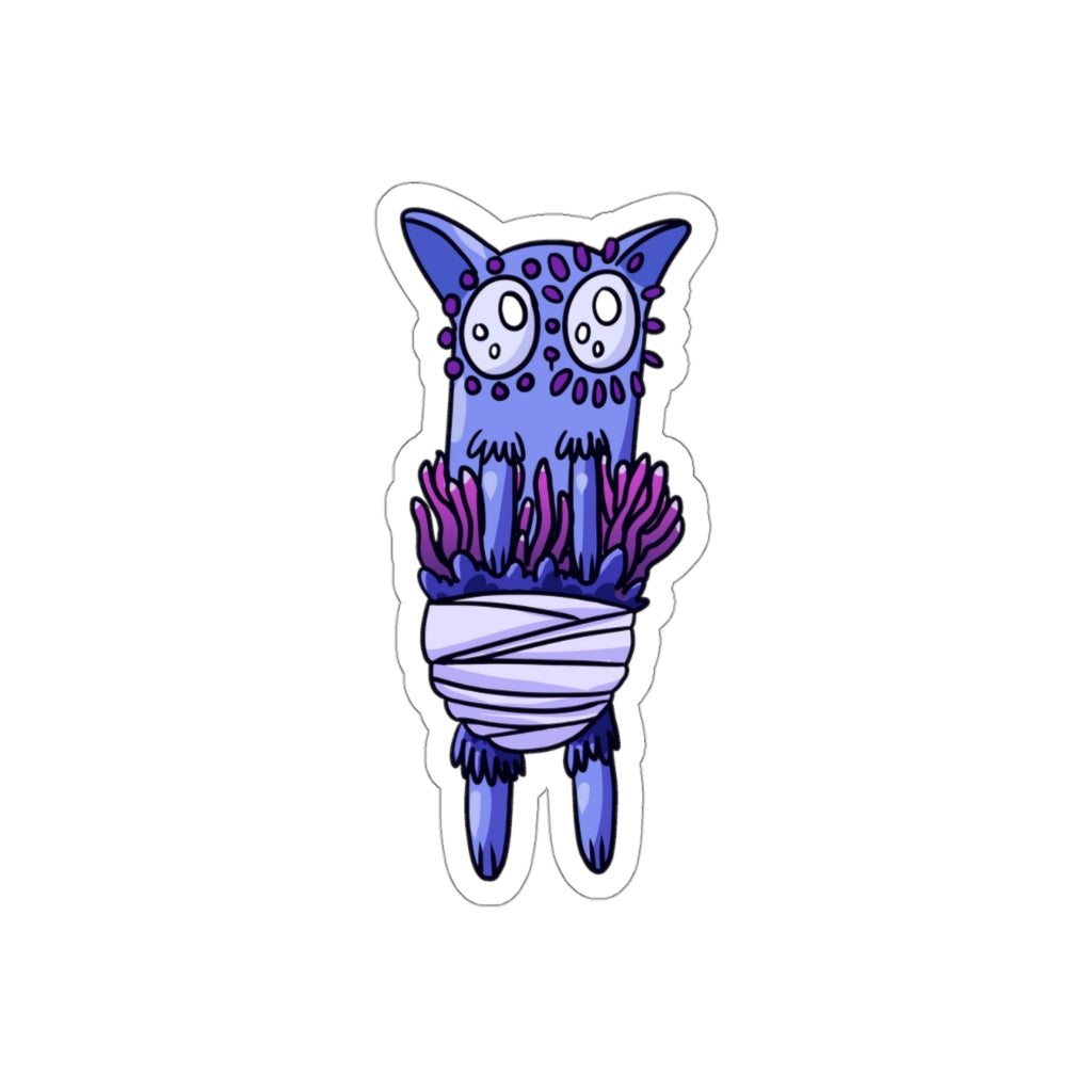 Anemone Cat Die-Cut Sticker