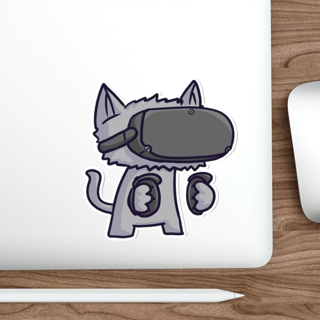 VR Cat Die-Cut Sticker