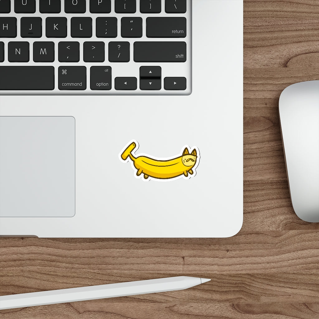 Banana Cat Die-Cut Sticker