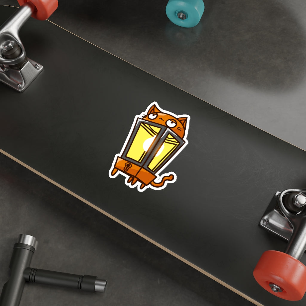 Lamp Cat Die-Cut Sticker