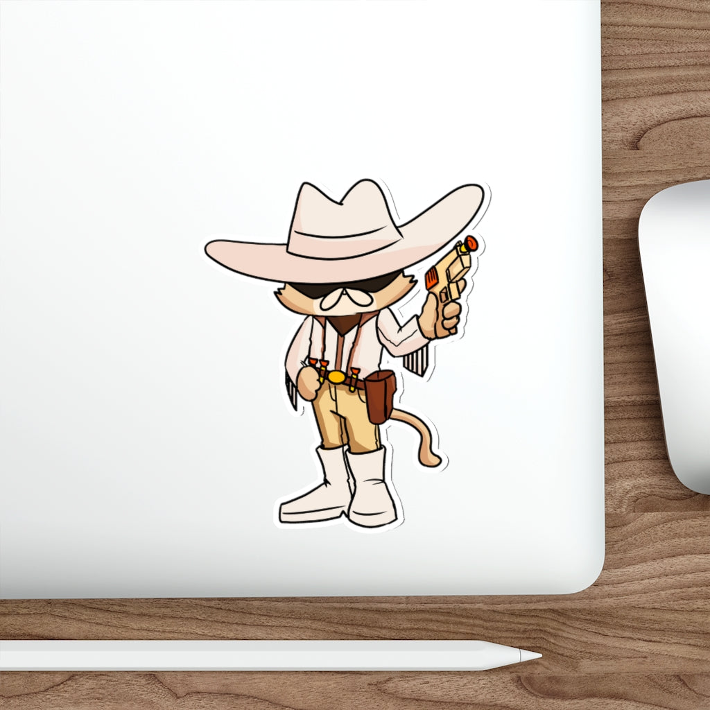Cowboy Cat Die-Cut Sticker