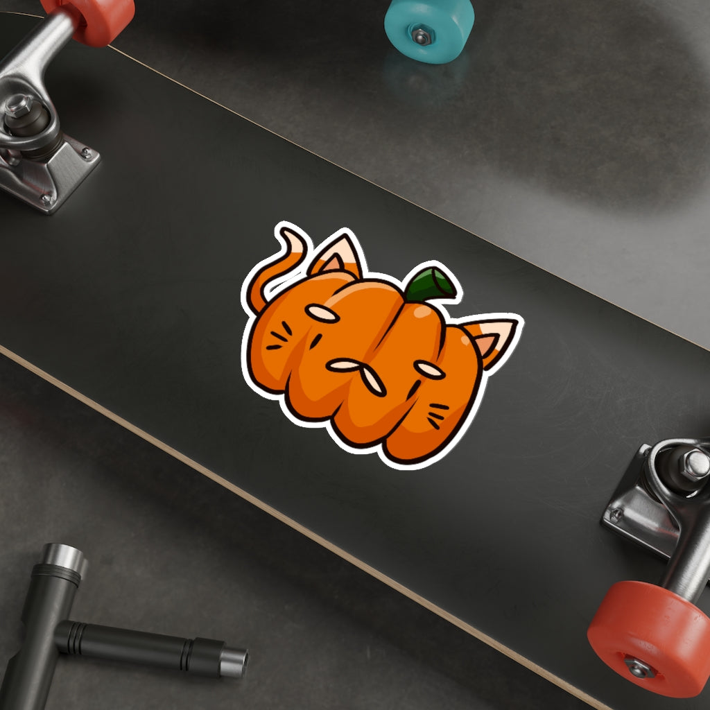 Pumpkin Cat Die-Cut Sticker
