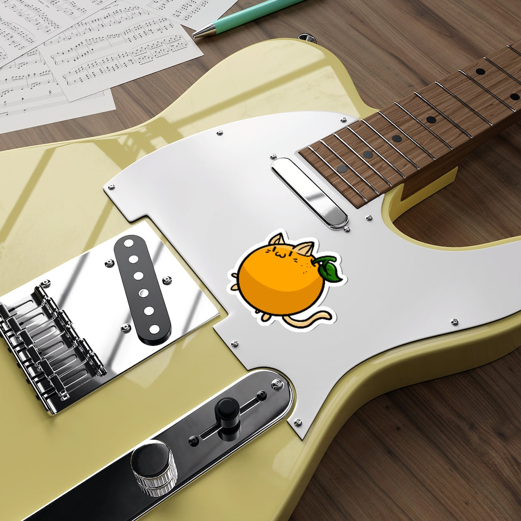 Orange Cat Die-Cut Sticker