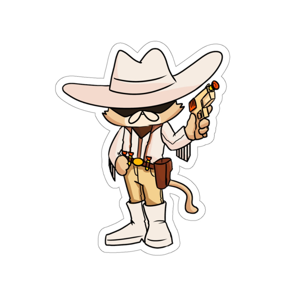 Cowboy Cat Die-Cut Sticker