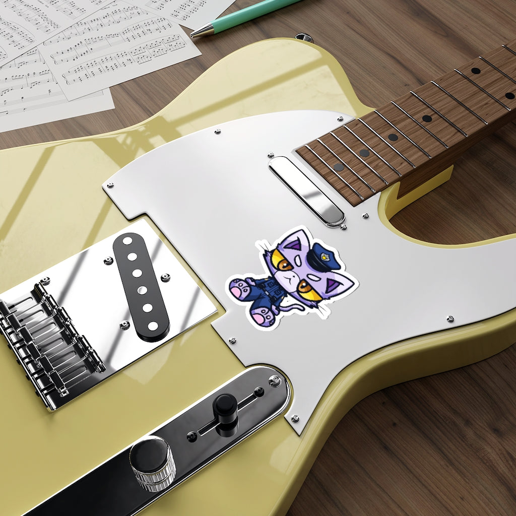 Police Cat Die-Cut Sticker